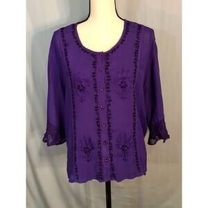Indian Tropical Fashion; Purple blouse